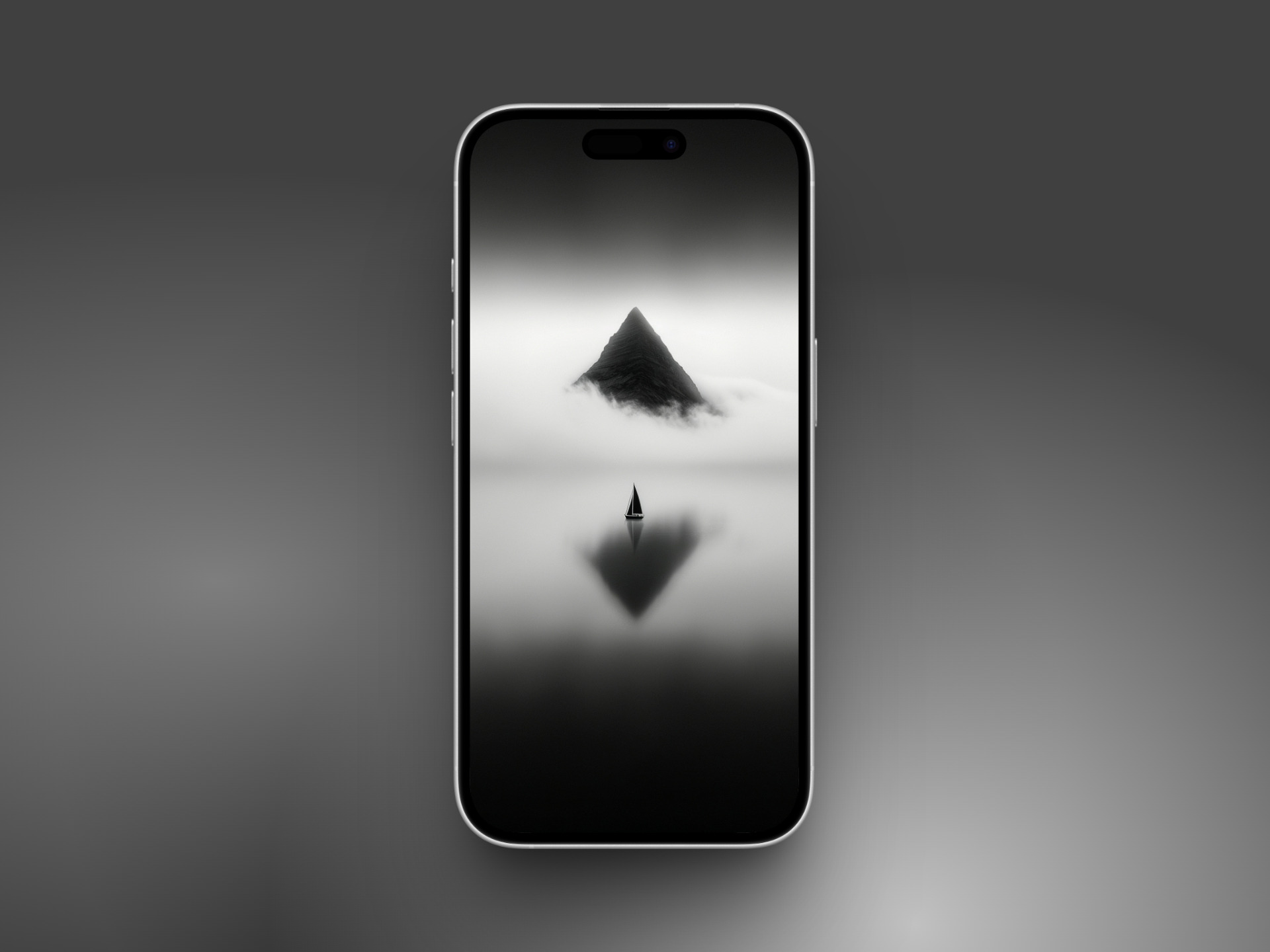 Minimalist black and white iPhone wallpaper
