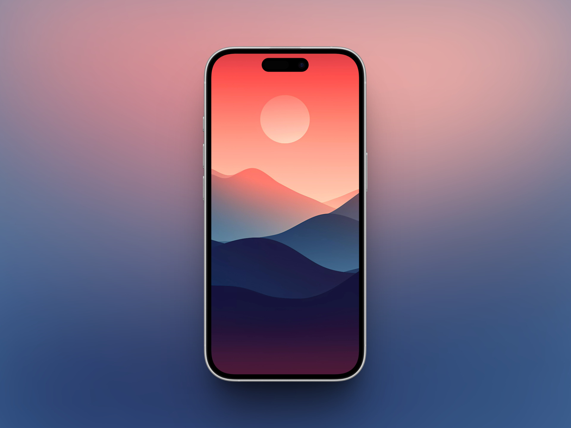 Minimalist mountain iPhone wallpaper
